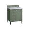 James Martin Vanities Brittany 30in Single Vanity, Smokey Celadon w/ 3 CM Carrara Marble Top 650-V30-SC-3CAR - alternate 6